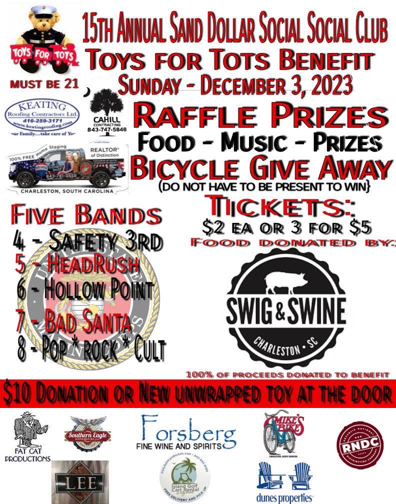 5th Annual Sand Dollar Social Club Toys for Tots benefit