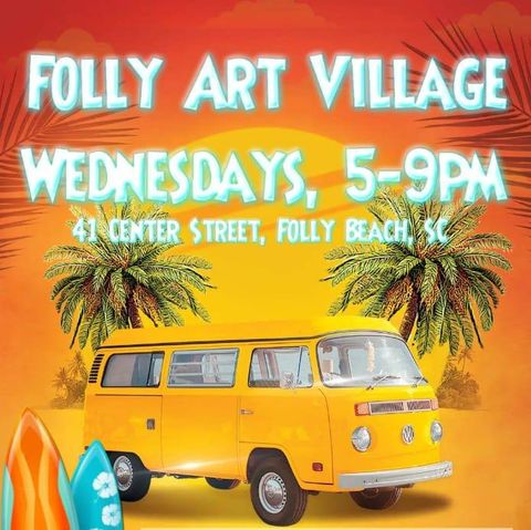 folly beach art village market