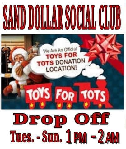 Toys for Tots Fundraiser & Toy Drive at The Sand Dollar